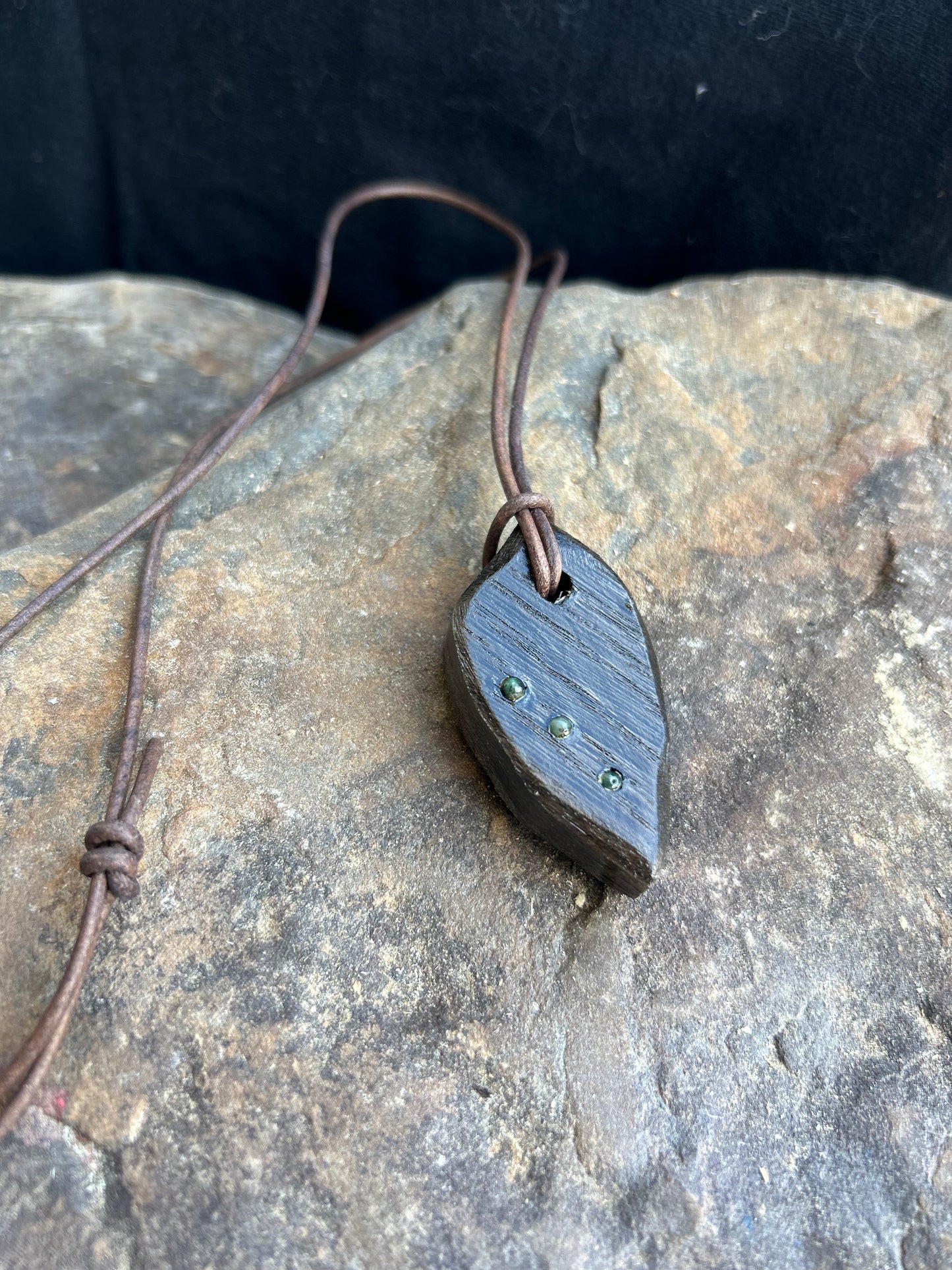 Ancient Ukrainian Oak Bog Wood Pendant