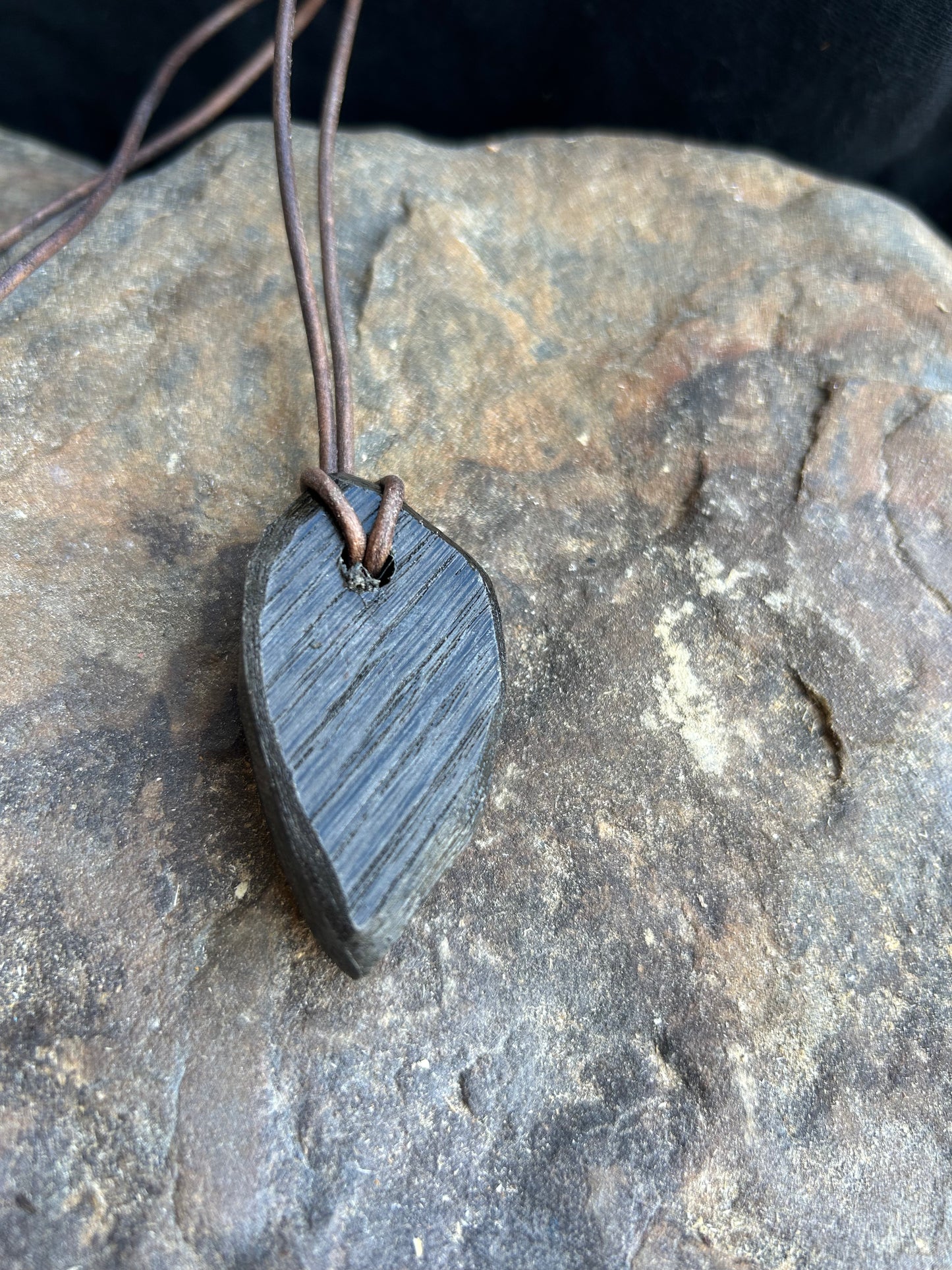 Ancient Ukrainian Oak Bog Wood Pendant