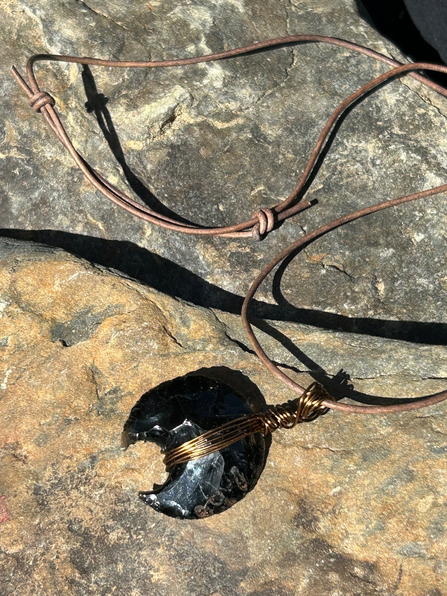 Obsidian Moon Pendant