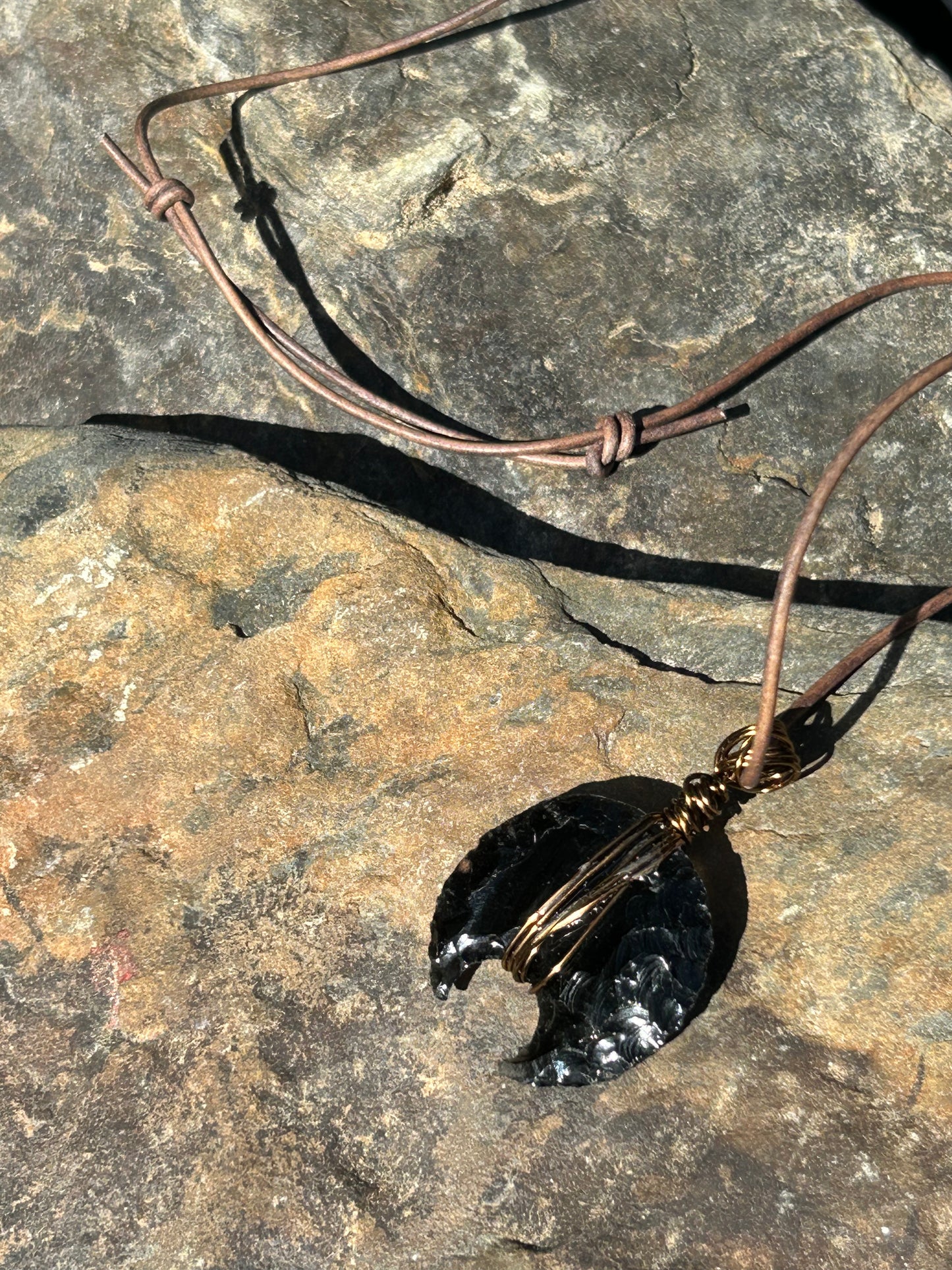 Obsidian Moon Pendant