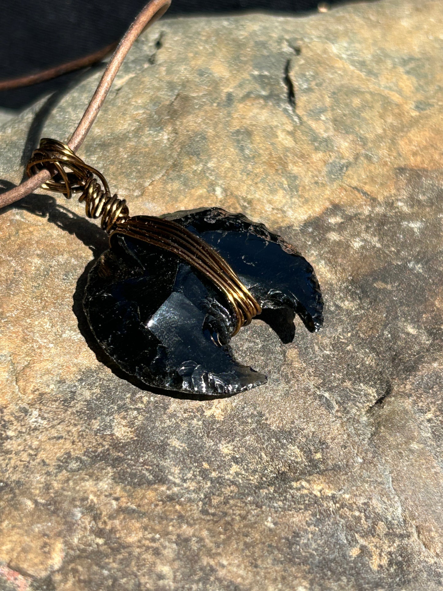 Obsidian Moon Pendant