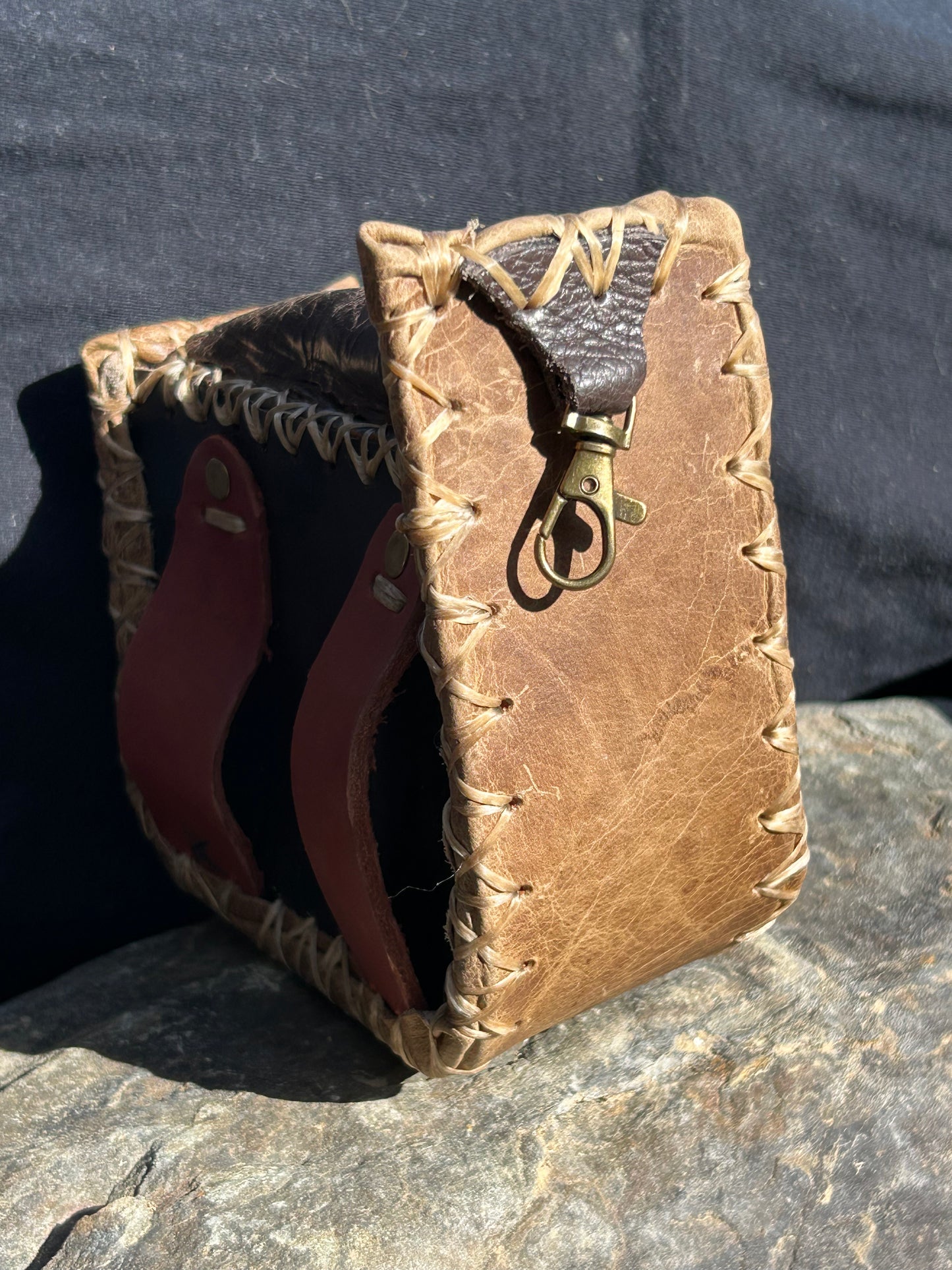 Medieval Inspired Leather Belt Pouch with Tree of Life - Perfect for Ren Faire, Cosplay, and DnD