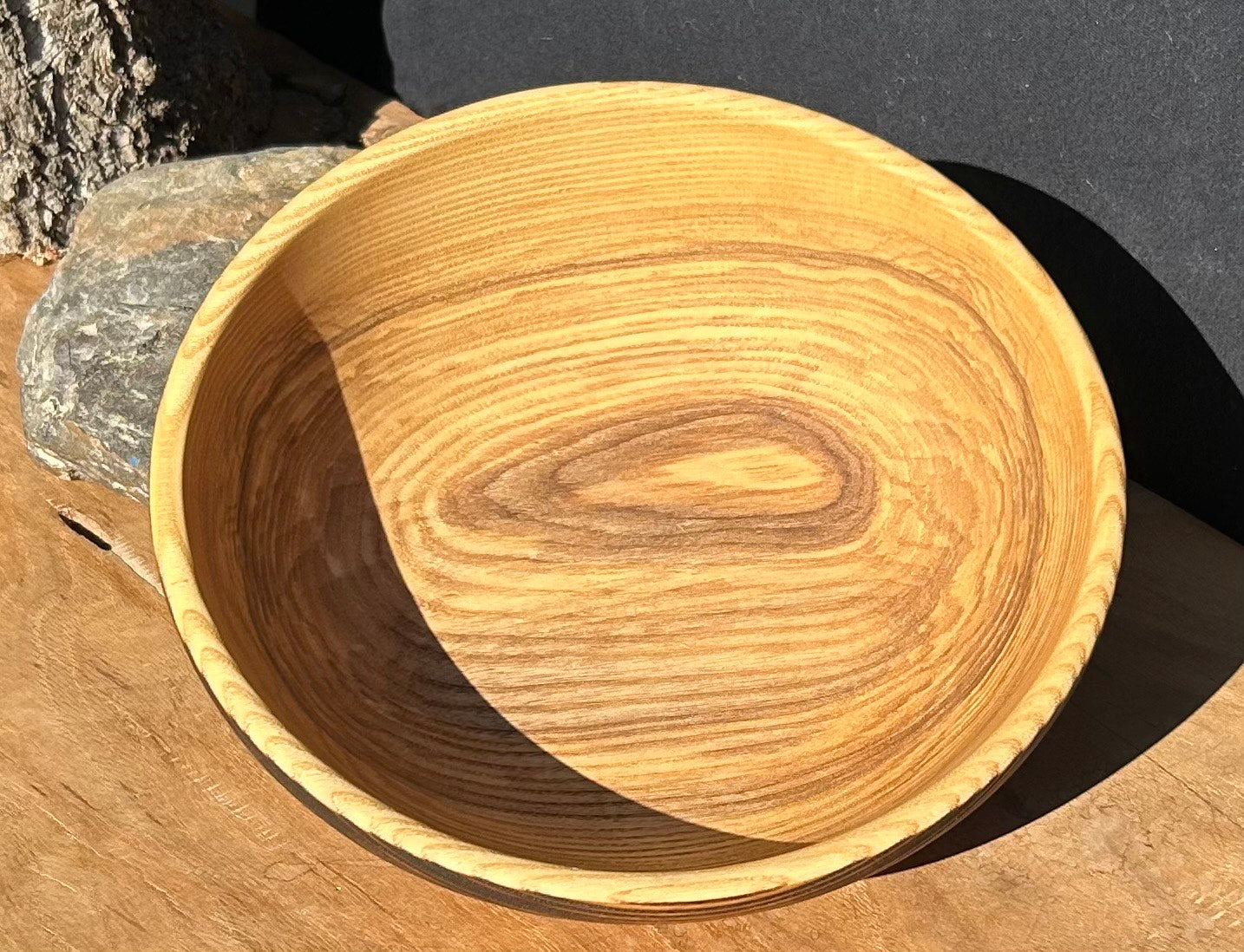 Ash Wood Serving Bowl