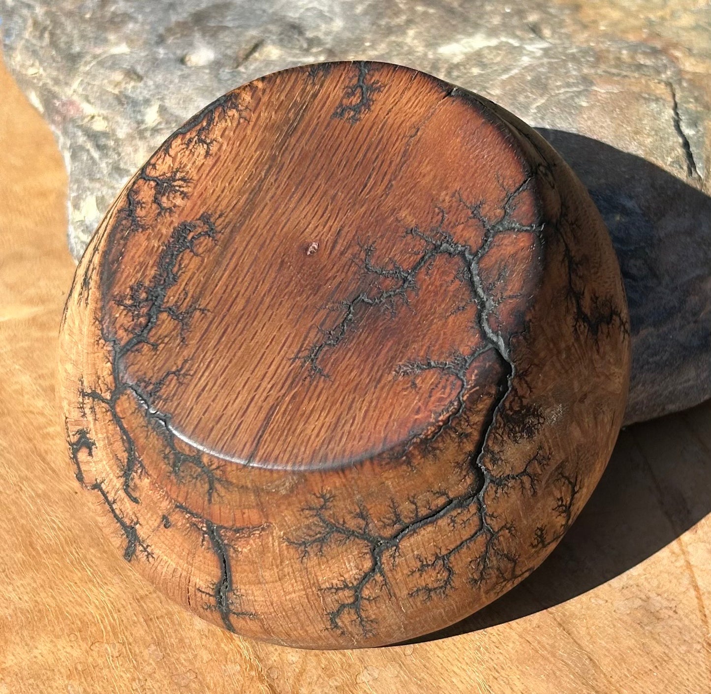 Red Oak Offering Bowl with Fractal Burning