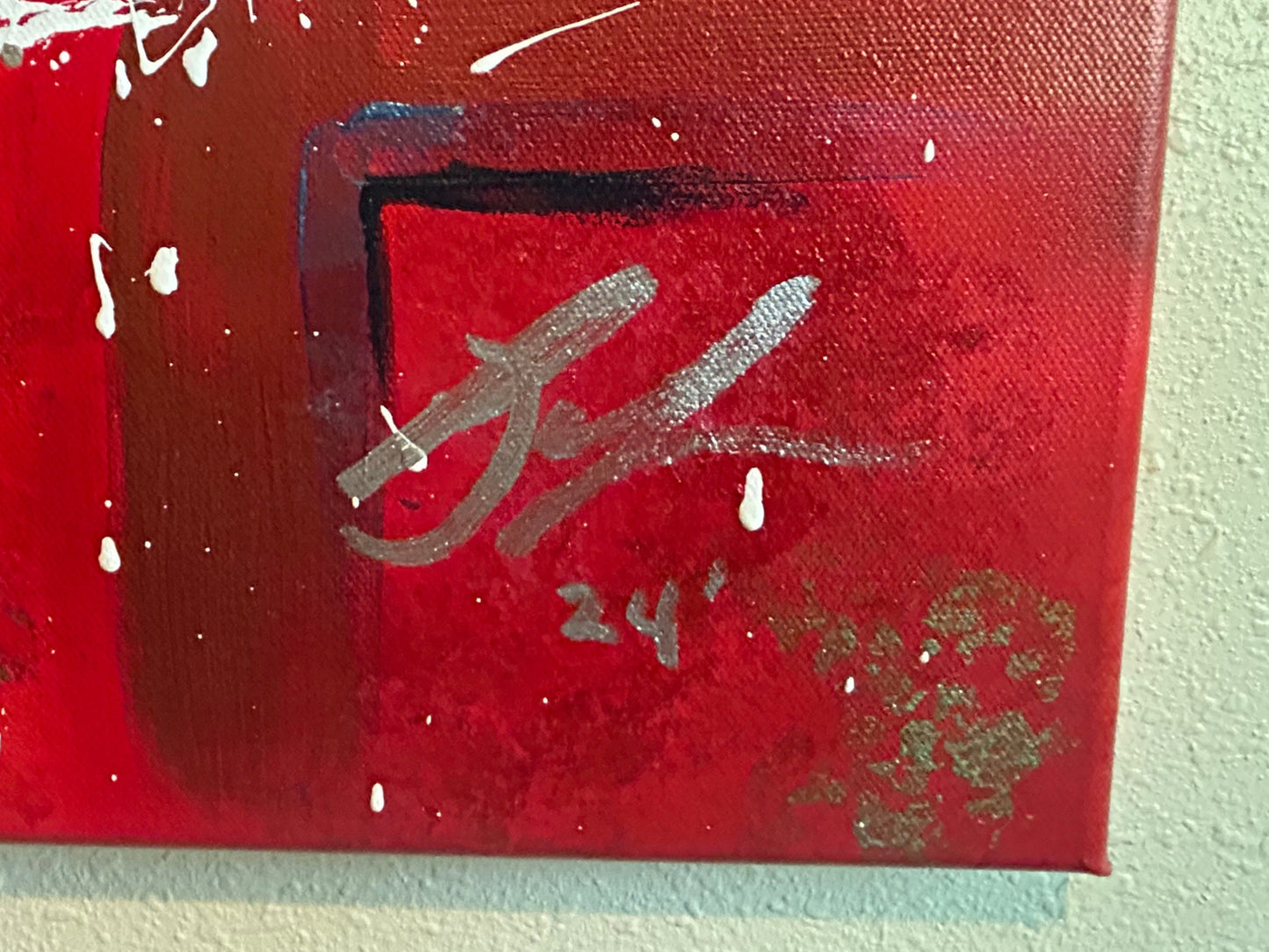 "White Out" Hand Painted on Canvas Original Signed by Artist