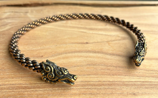 Wolf Head Torc by Crafty Celts