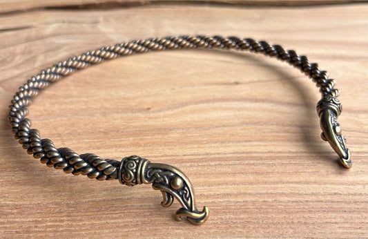 Dragon Head Torc by Crafty Celts