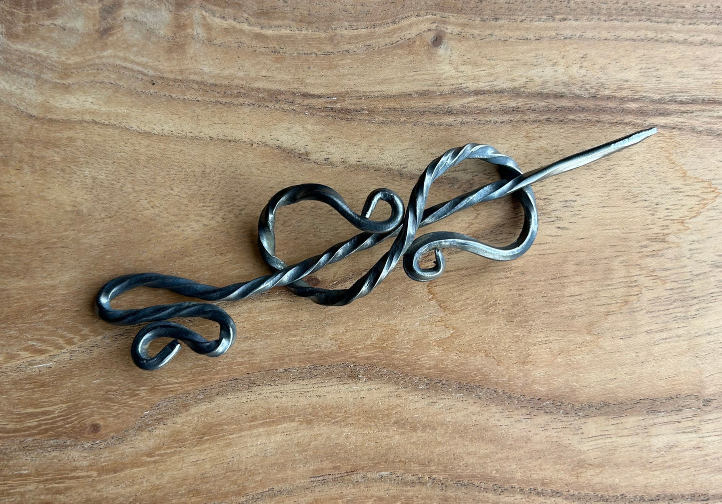 Viking Hair Pin and Scallop - Hand Forged