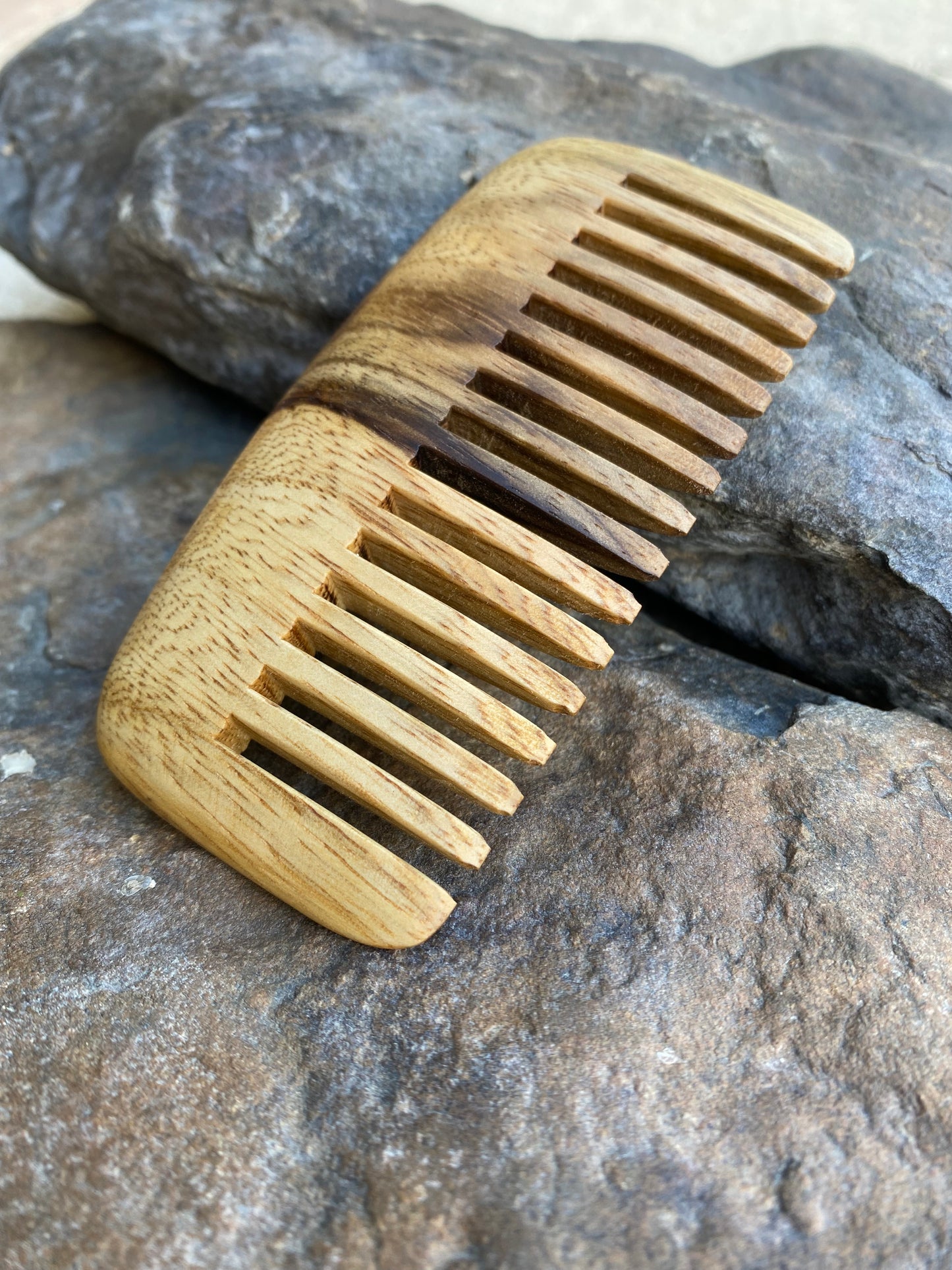 Handcrafted Black Limba Wood Comb