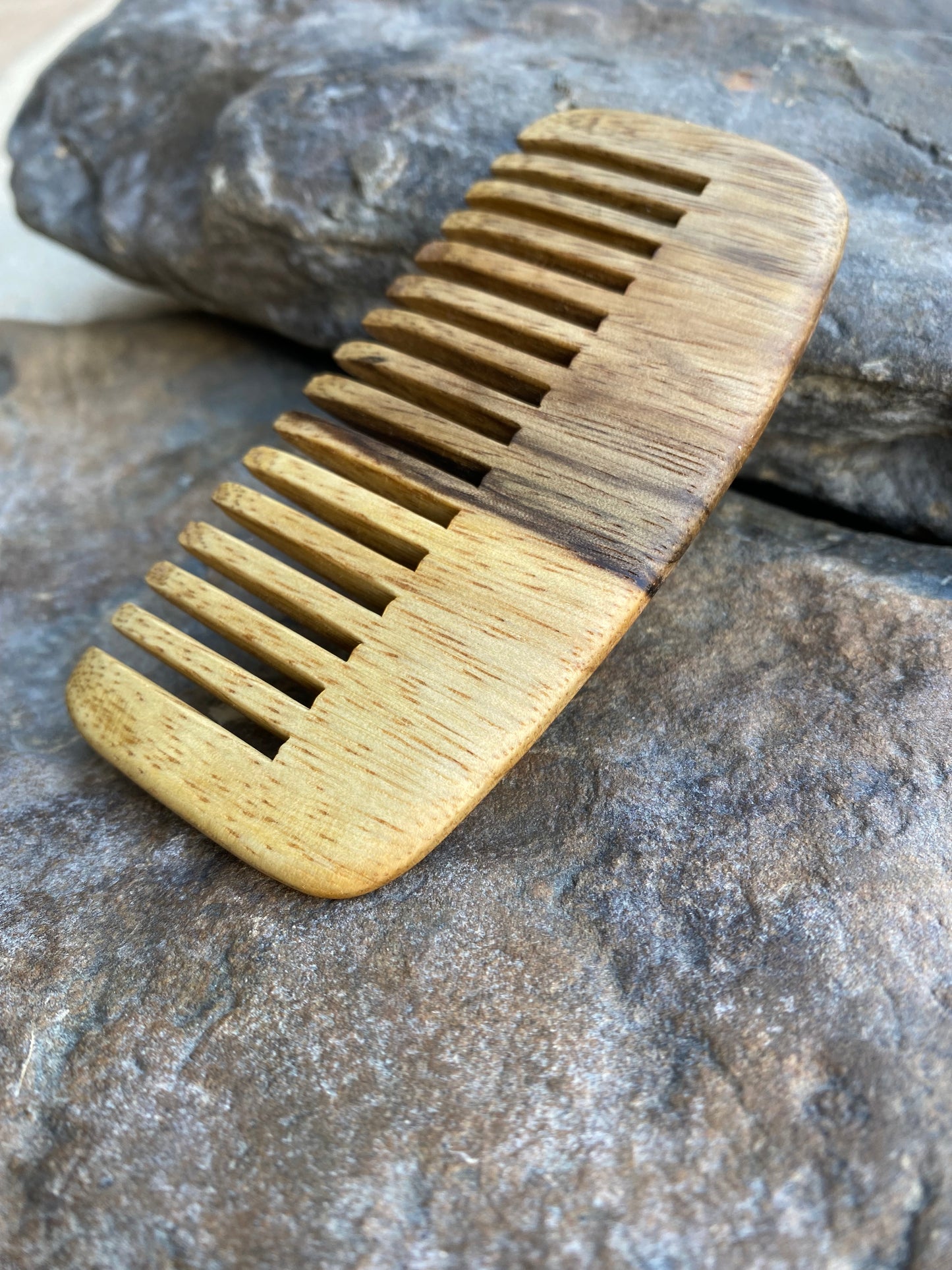 Handcrafted Black Limba Wood Comb