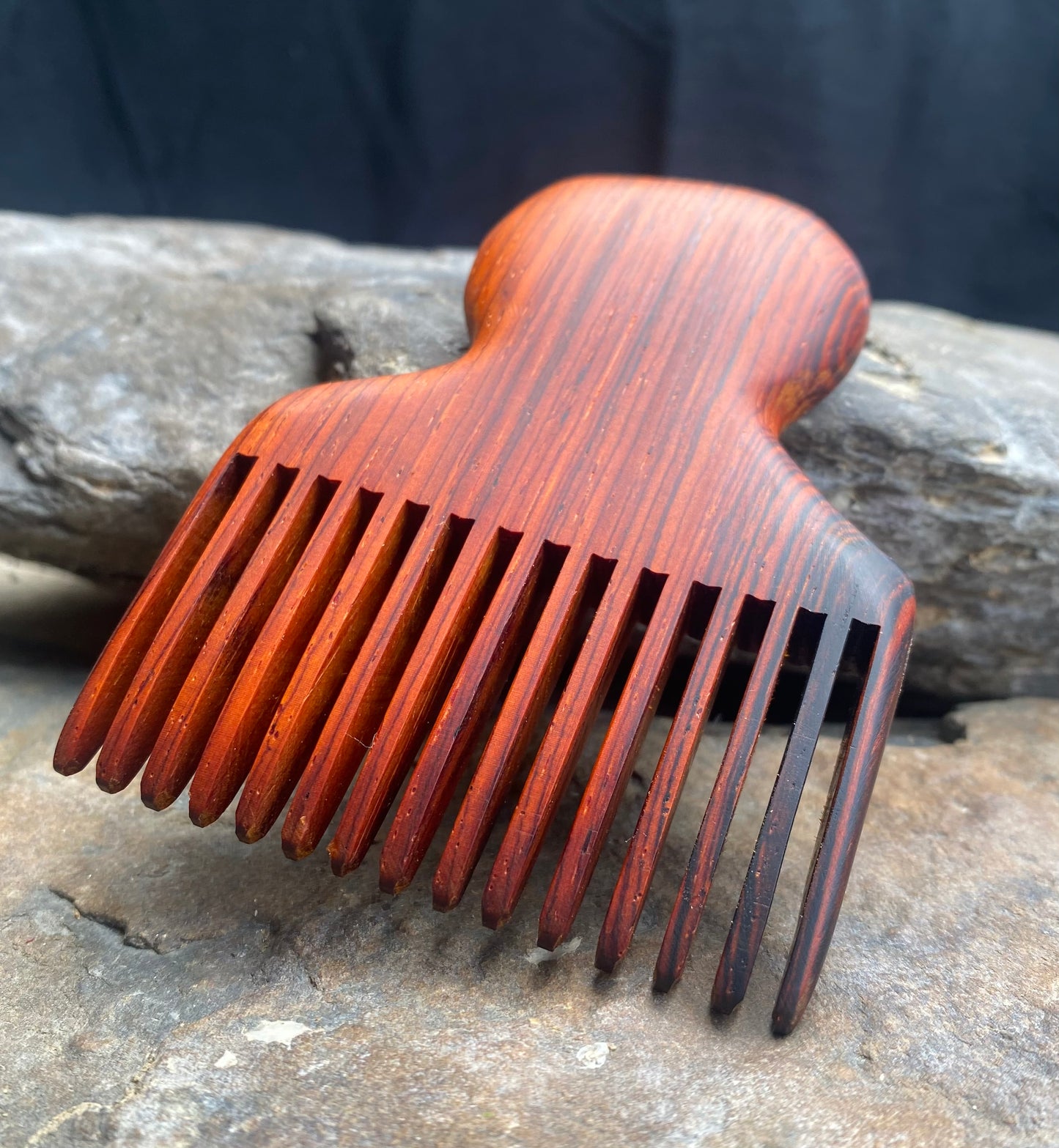 Handcrafted Cocobolo Wood Pick Comb
