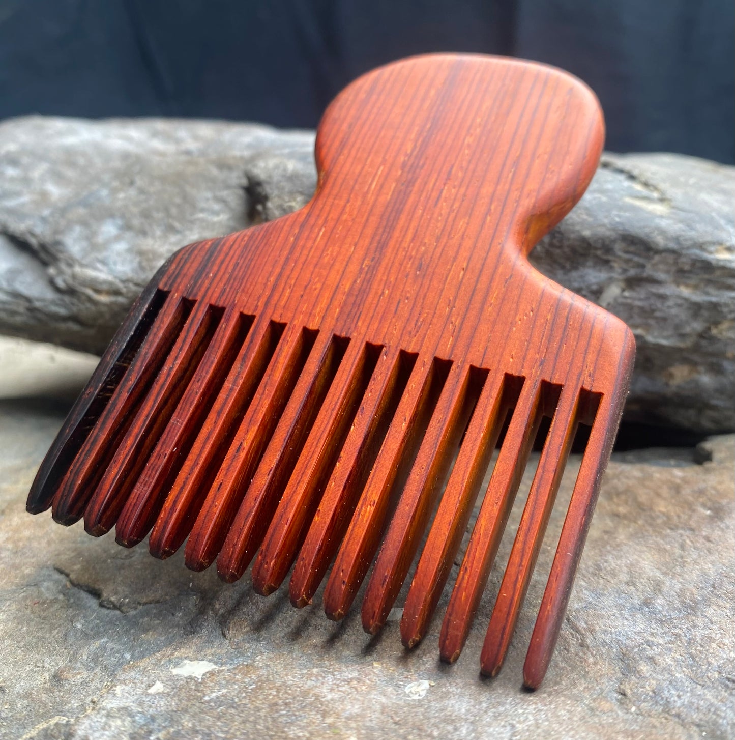Handcrafted Cocobolo Wood Pick Comb