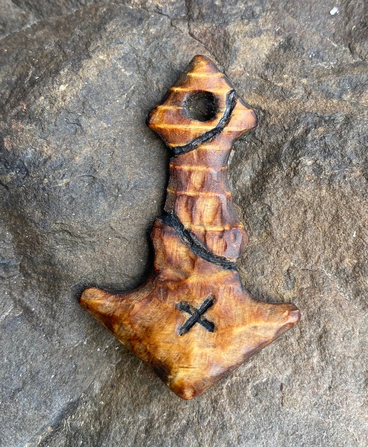 Jormungandr Mjolnir Hand Carved