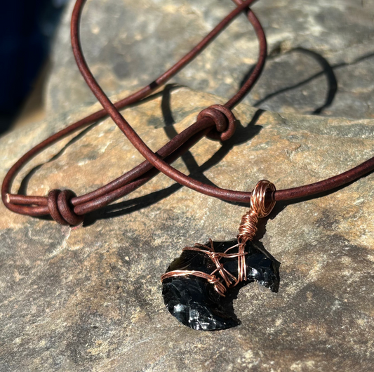 Obsidian Moon Pendant