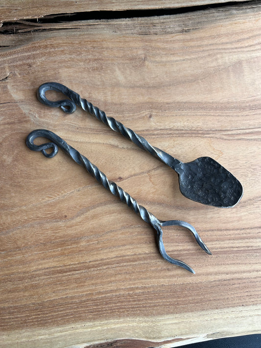 Viking Fork and Spoon - Hand Forged